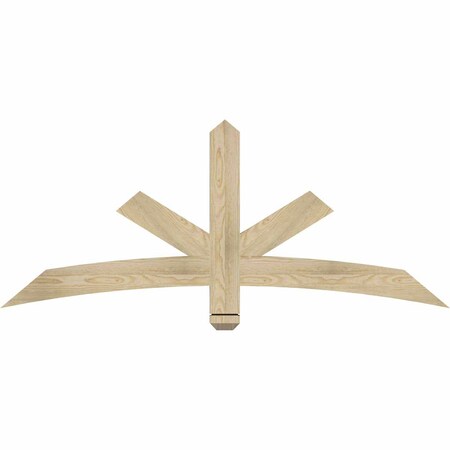 Ekena Millwork Alberta Rough Sawn Timber Gable Bracket, Douglas Fir, 60"W x 25"H x 2"D x 4"F, 10/12 Pitch GBW060X25X0204ALB00RDF